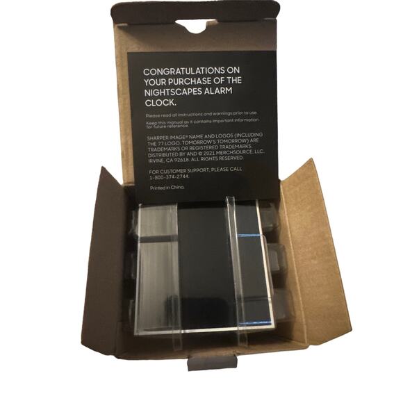 NEW Sharper Image Projection Alarm Clock Soothing Sounds Visuals Nightscapes - Picture 4 of 4